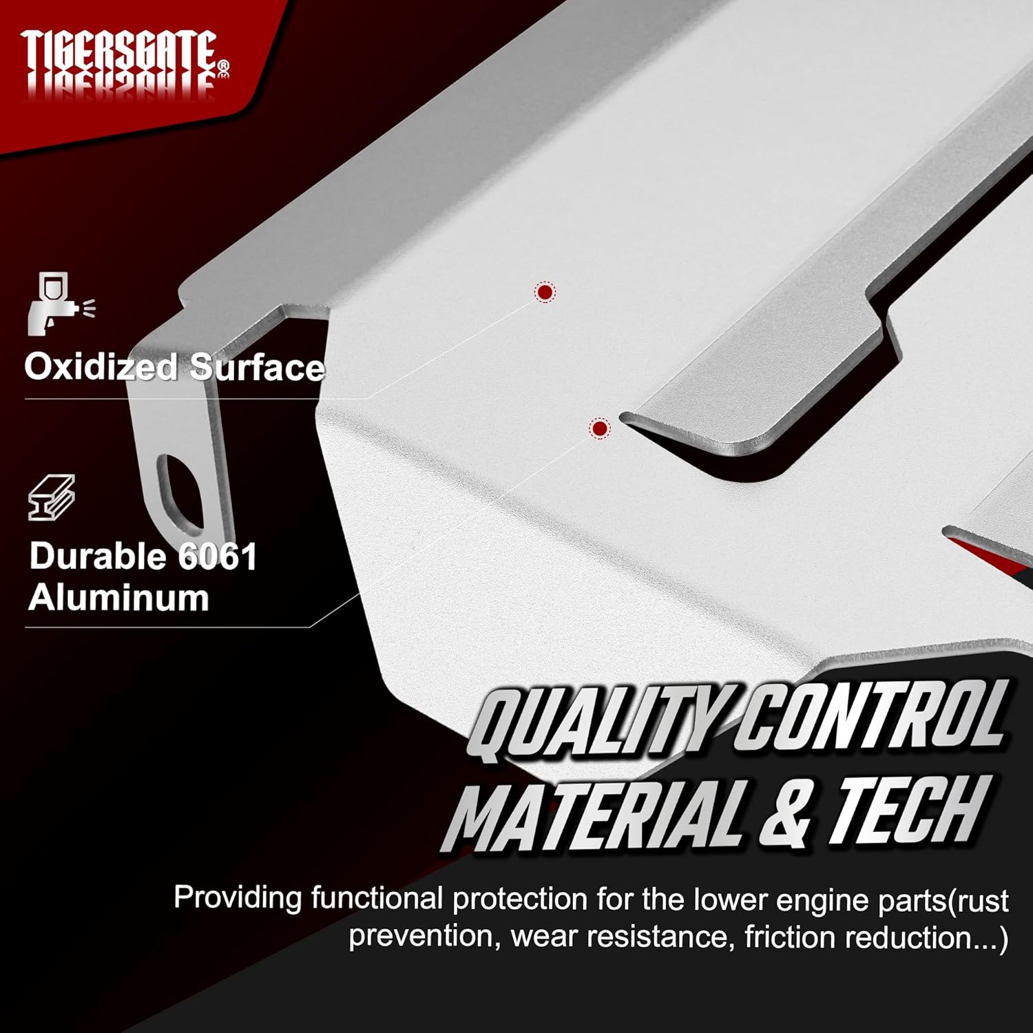 2018-2024 Softail Engine Skid Plate for Breakout, Deluxe, Fat Bob, Fat Boy, Street Bob, Sport Glide, Heritage Classic, Low Rider, Slim Models, Silver