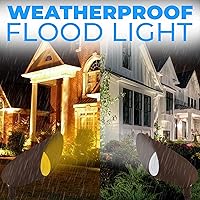 Vista 6 de Lámpara de inundación de paisaje de 1 luz Lámpara LED no regulable de 12 W Lámpara exterior Montaje en techo Acabado de bronce OL-91926