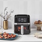 Friteuse à air Cuisinart, friteuse compacte de 2,6 litres avec 3 fonctions de cuisson pour friteuse à air, rôtir et cuire, 3 préréglages de friteuse à air, pièces lavables au lave-vaisselle, AIR-80, acier inoxydable et noir