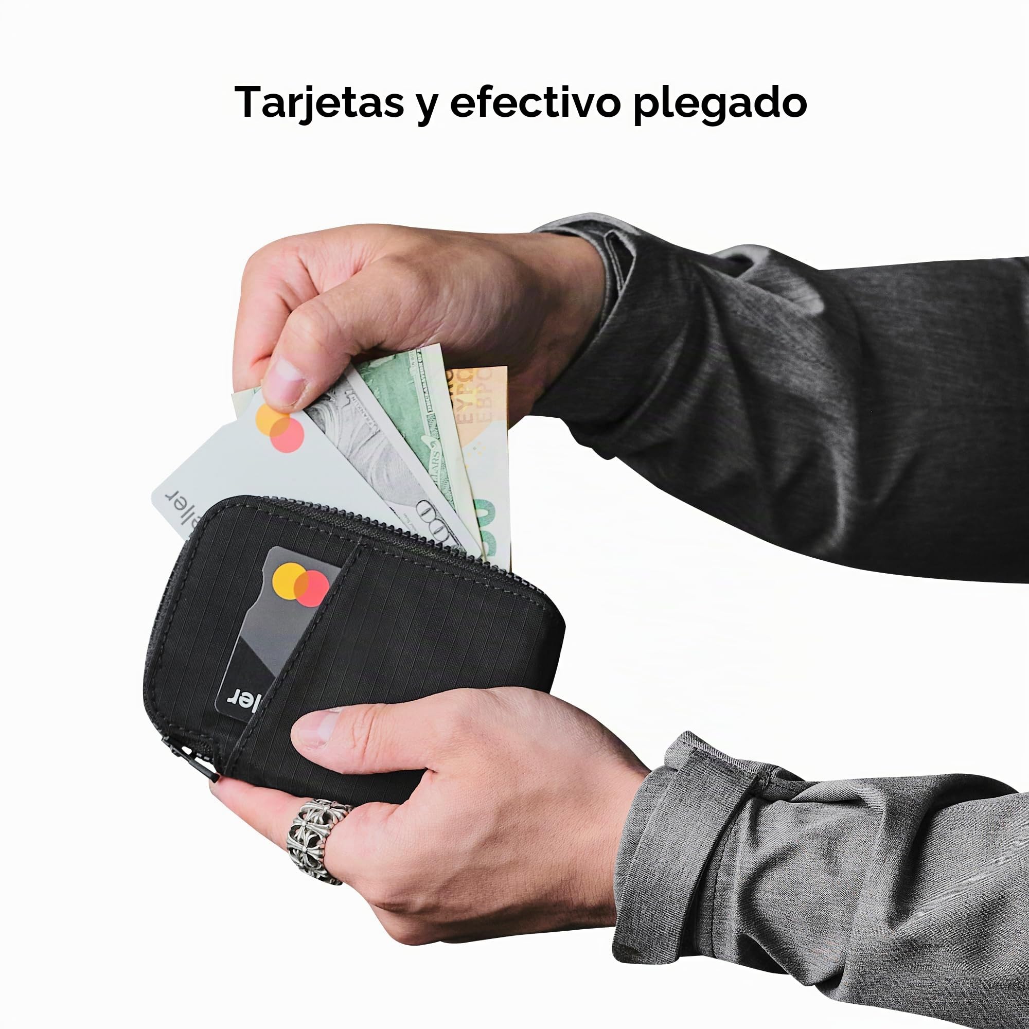 ALPAKA Zip Card Pouch – Cartera con Cremallera y RFID