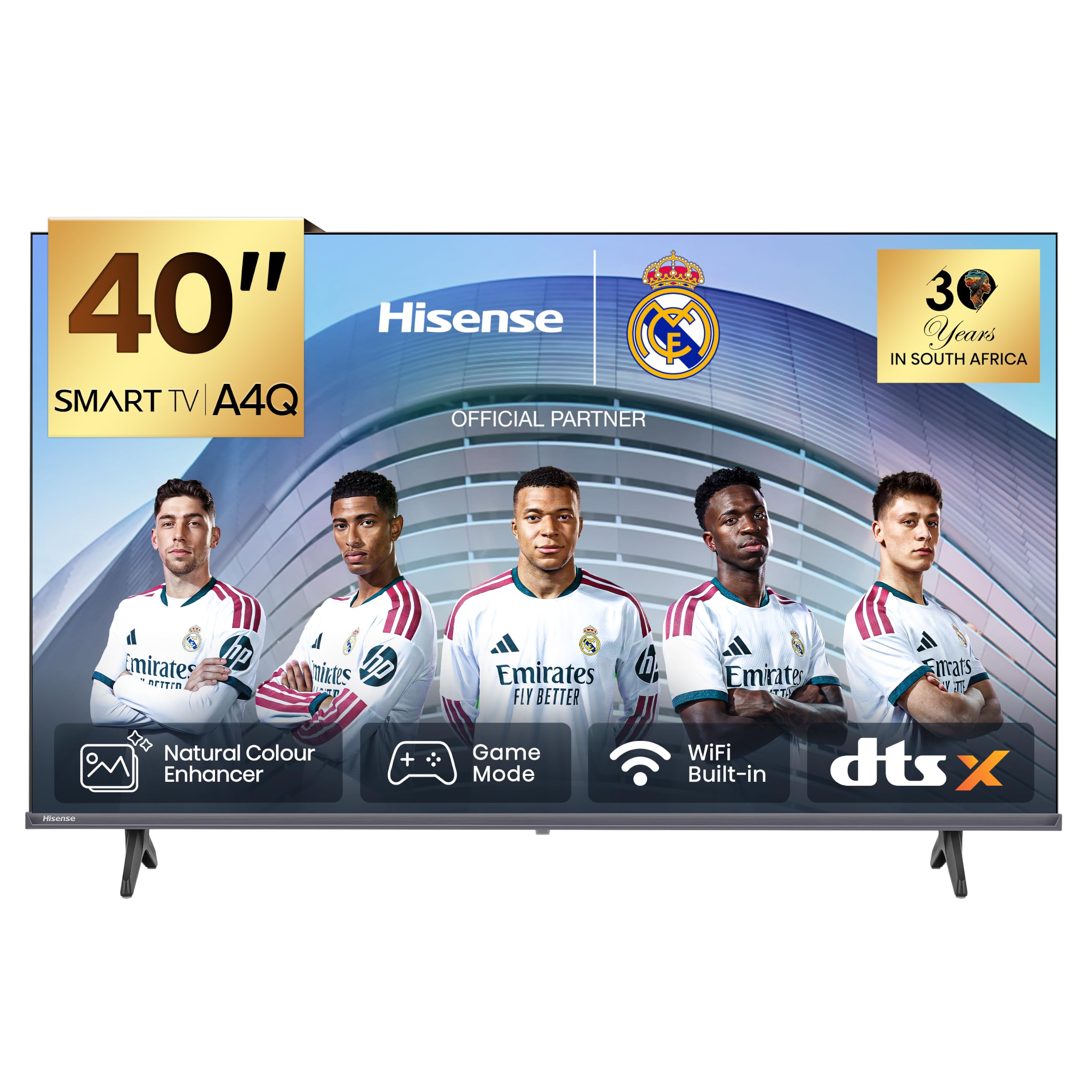 Hisense 40" A4Q Full HD Smart LED TV with DTS-X & Dolby Audio, AI Sports Mode, Noise Reduction, VIDAA OS, Game Mode