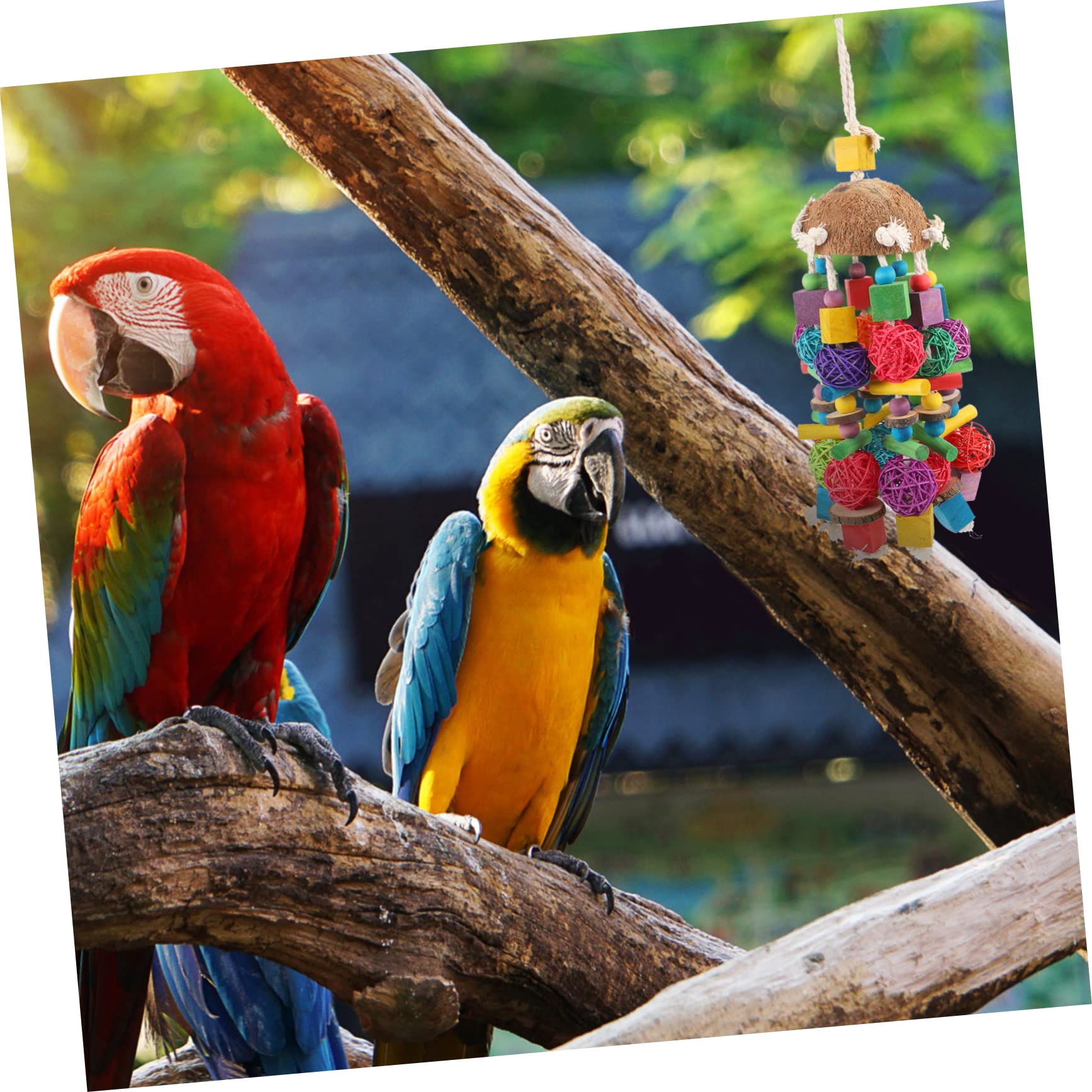 1piezas Juguete para Aves De Masticar Diseño y Divertido Juguete para Periquitos y Accesorios De Entretenimiento para Jaulas De Aves Material Seguro y