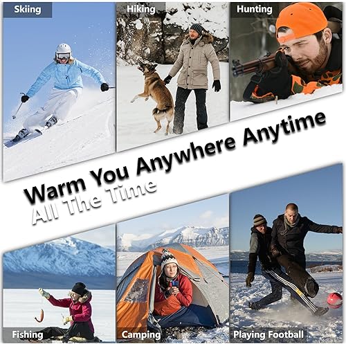 Miniatura 7 de Calentadores de manos recargables  Calentadores de manos eléctricos 2 en 1, 4000 mAh, ligero y elegante, certificado UL, 3 ajustes de calor, 12