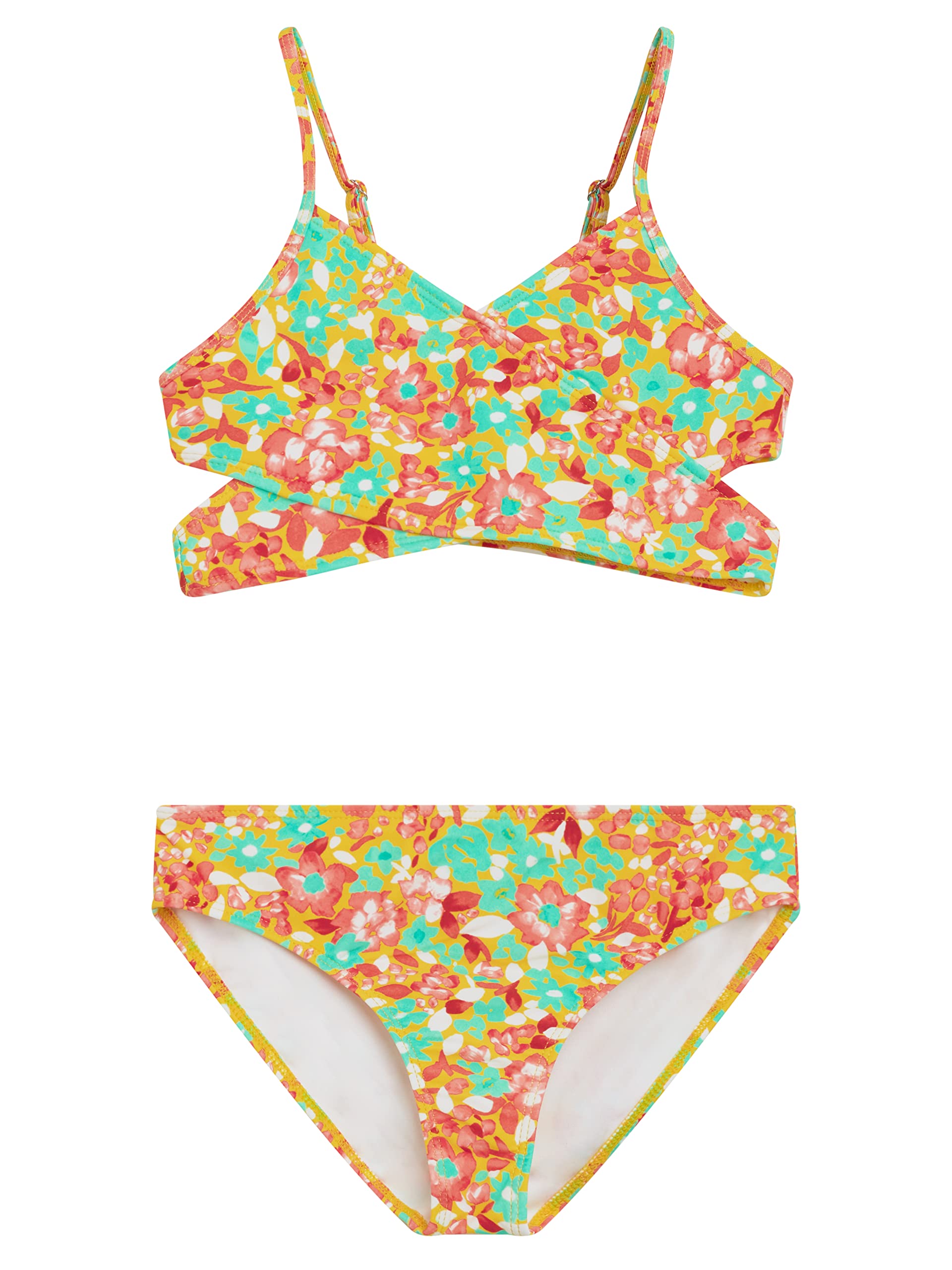 Kanu Surf Girls' Coral Reef Beach Sport Wrap Around Bikini 2-piece Swimsuit