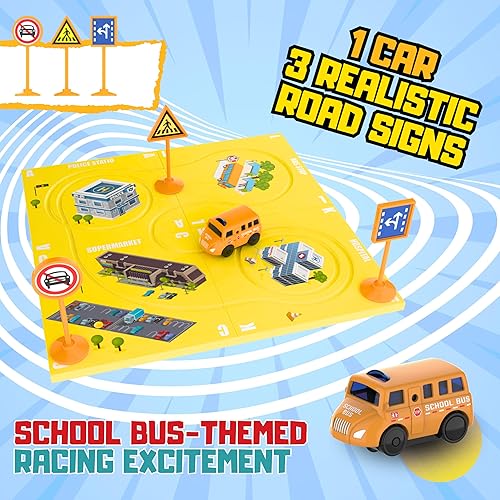 Miniatura 3 de Juguetes de pista de carreras para niños  (8 piezas) rompecabezas de azulejos magnéticos para niños juguetes para niños de 3 a 5 años con vehículo