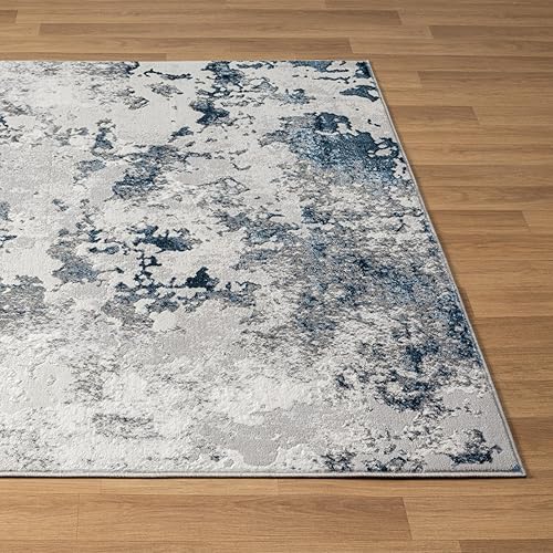 Miniatura 7 de LUXE WEAVERS Chelsea Collection 7337 - Alfombra abstracta moderna de 5 x 7 pulgadas, color azul