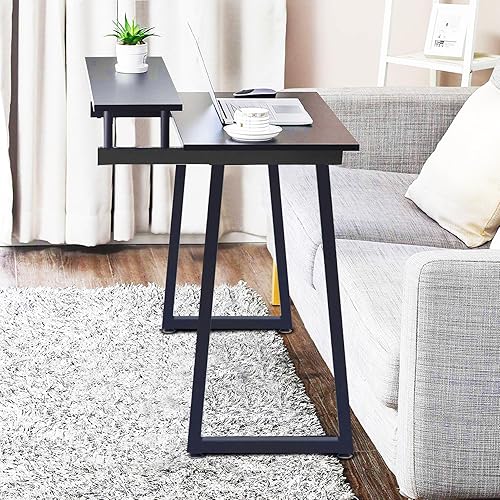 Miniatura 10 de Taelakeni Patas de banco de metal para mesa de centro de 22 pulgadas, color negro