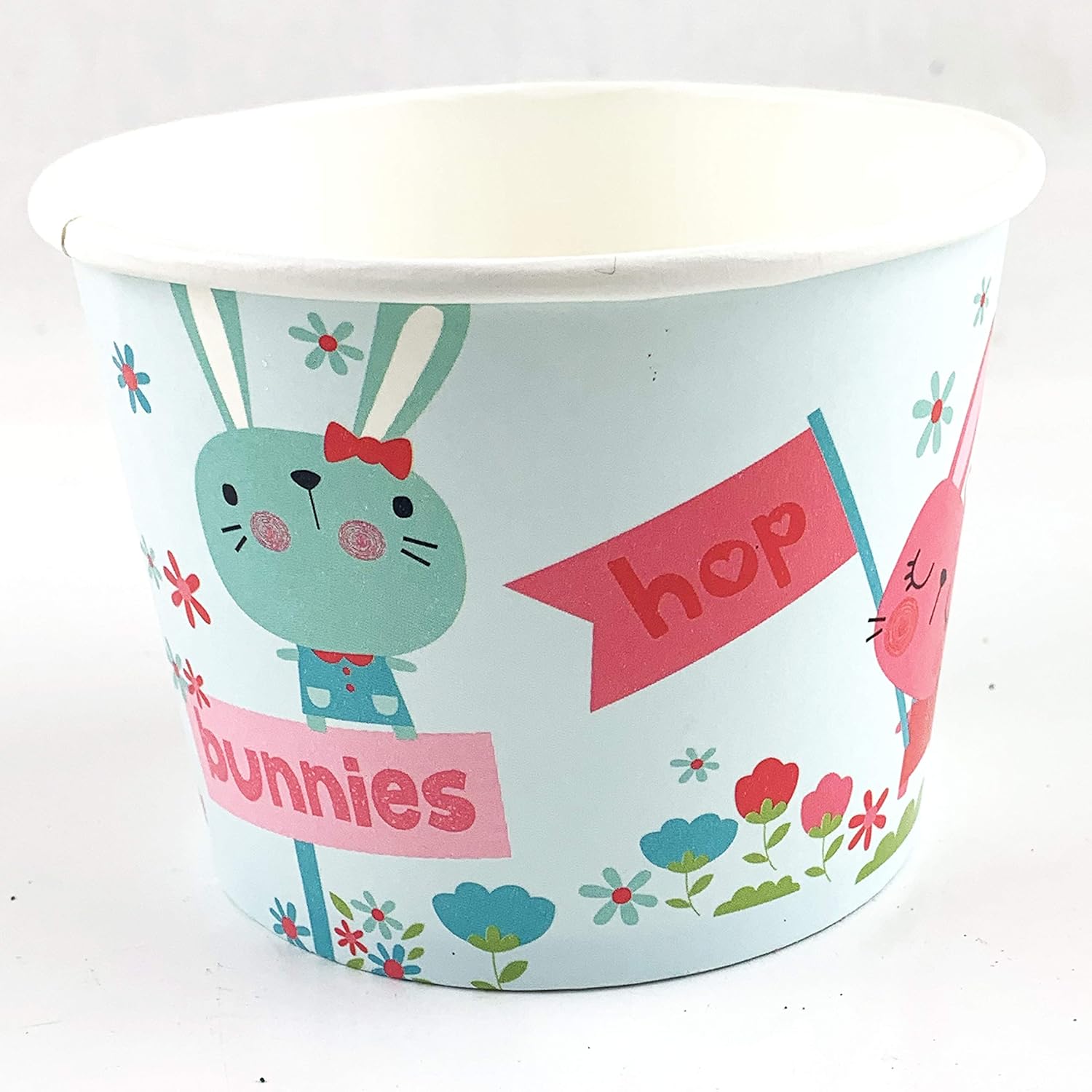Worlds 12OZ Bunnies Paper Ice Cream Cups Paper Yogurt Cups