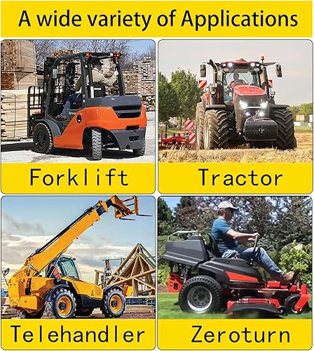 Miniatura 6 de Asiento universal para carretilla elevadora, asiento de tractor, con micro interruptor, reposabrazos y cinturón de seguridad, para tractor,