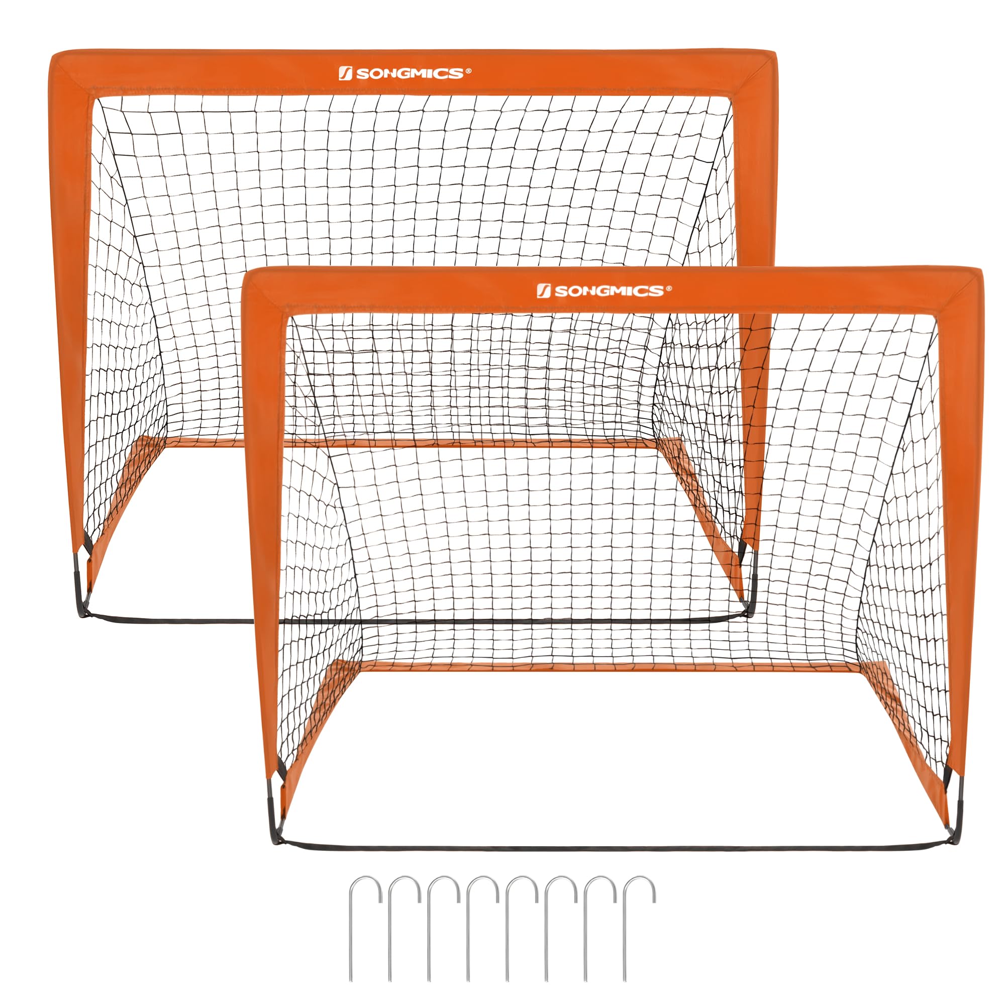 HOMCOM Gabbia Da Calcio 301x120x200 Cm – Porta Da Gioco E Allenamento, Struttura In Metallo Bianco, Rete PE, Picchetti Inclusi - 4