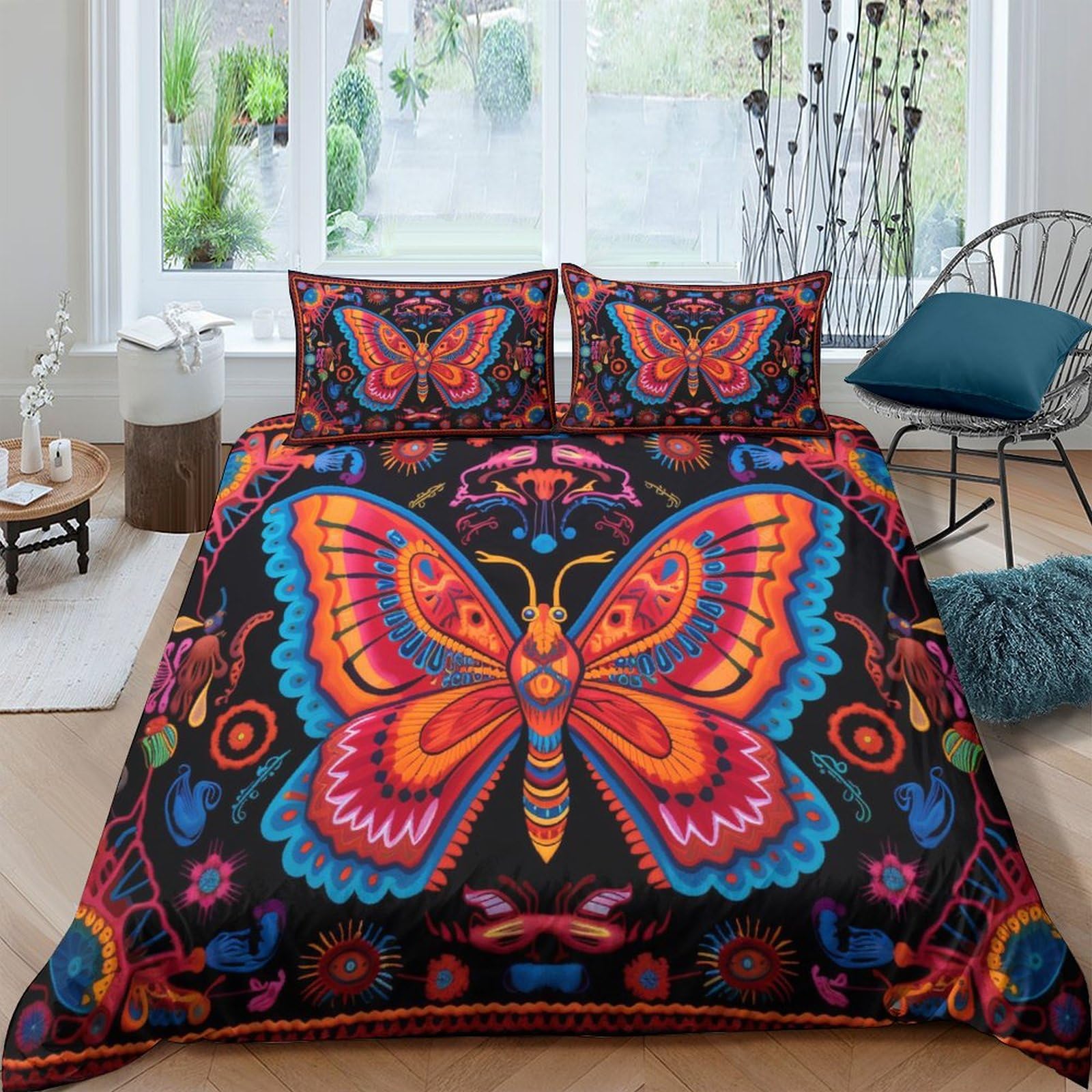 Housse de couette papillon 3D pour transformer la chambre des enfants et adultes