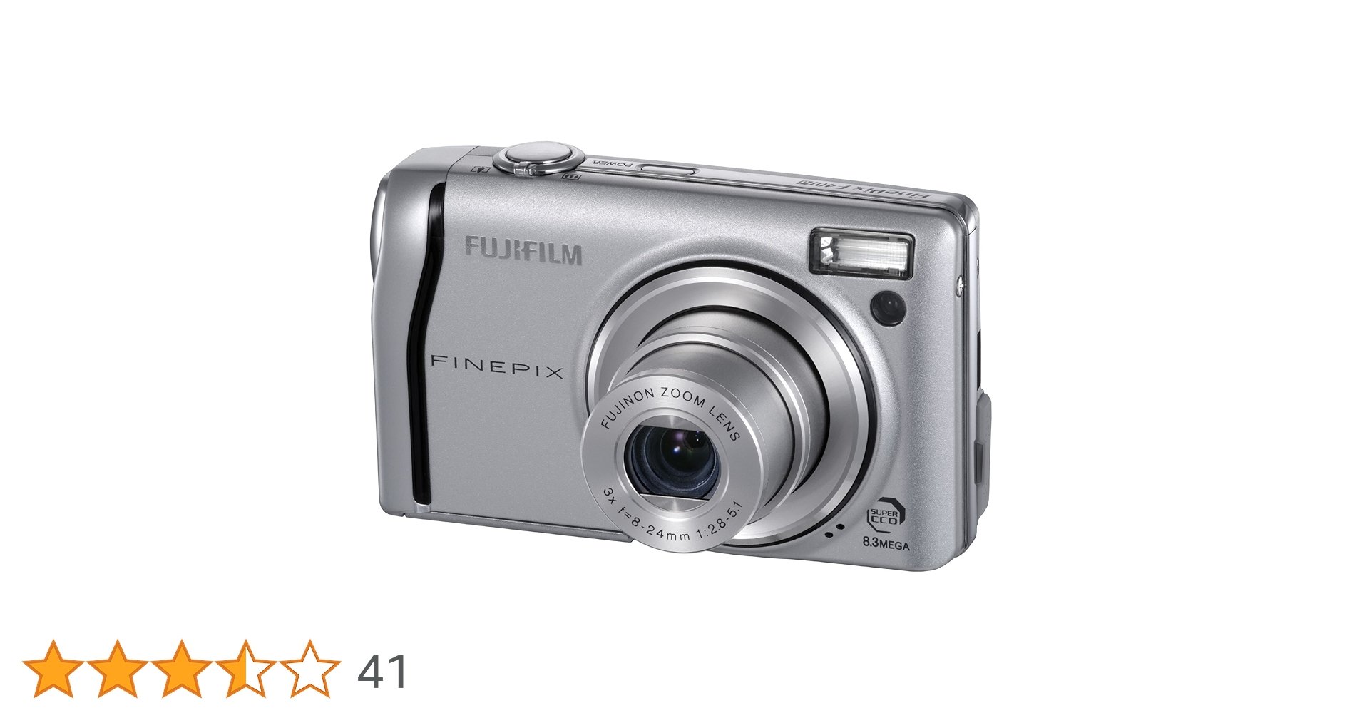 Fuji FinePix F40fd Digital Camera - Silver (8.0MP, 3x Optical Zoom