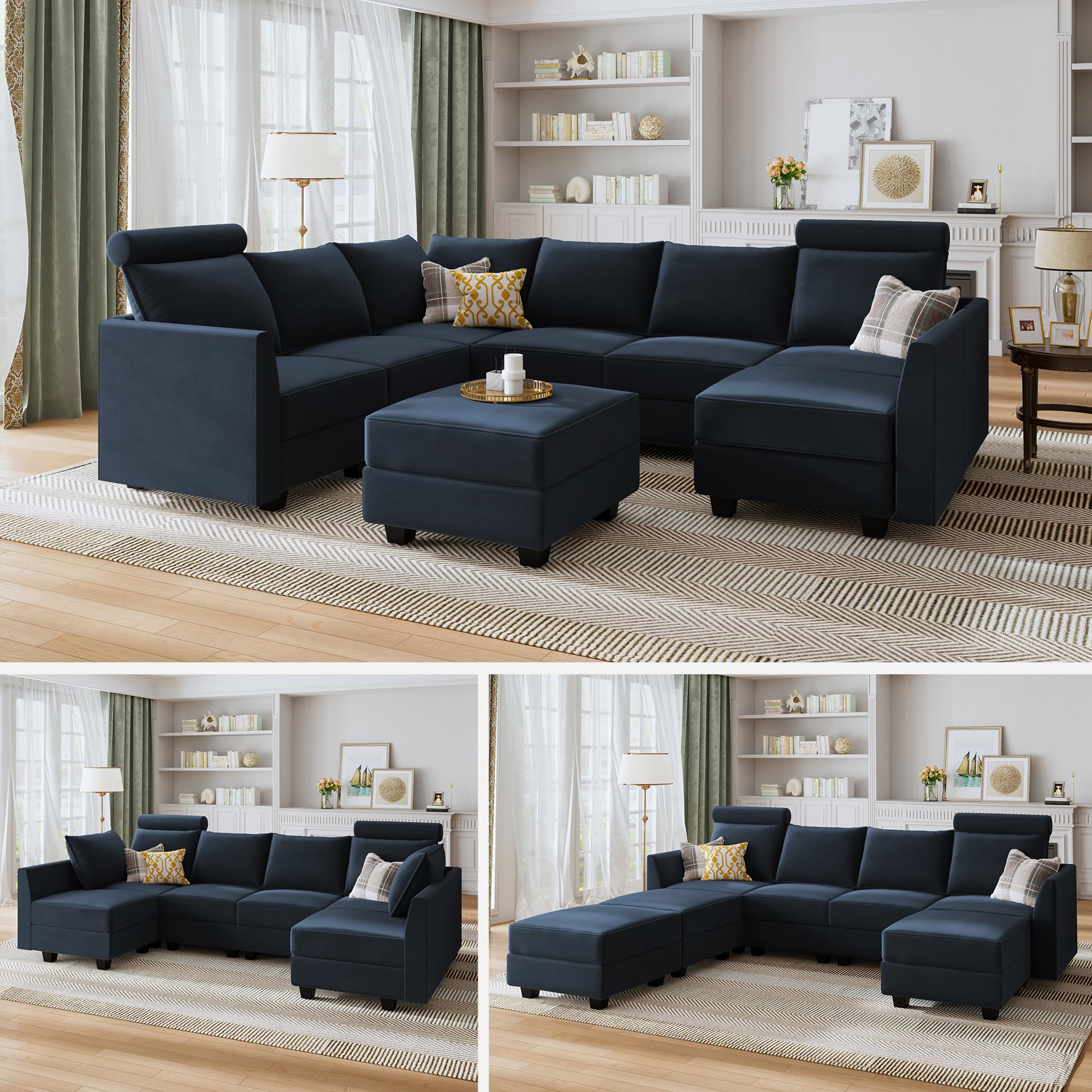 Navy Blue Couch Extension Navy Blue Sectional Sofa | Foter