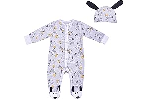 Peanuts Snoopy Baby Coverall and Hat Set: Perfect for Your Little Peanut