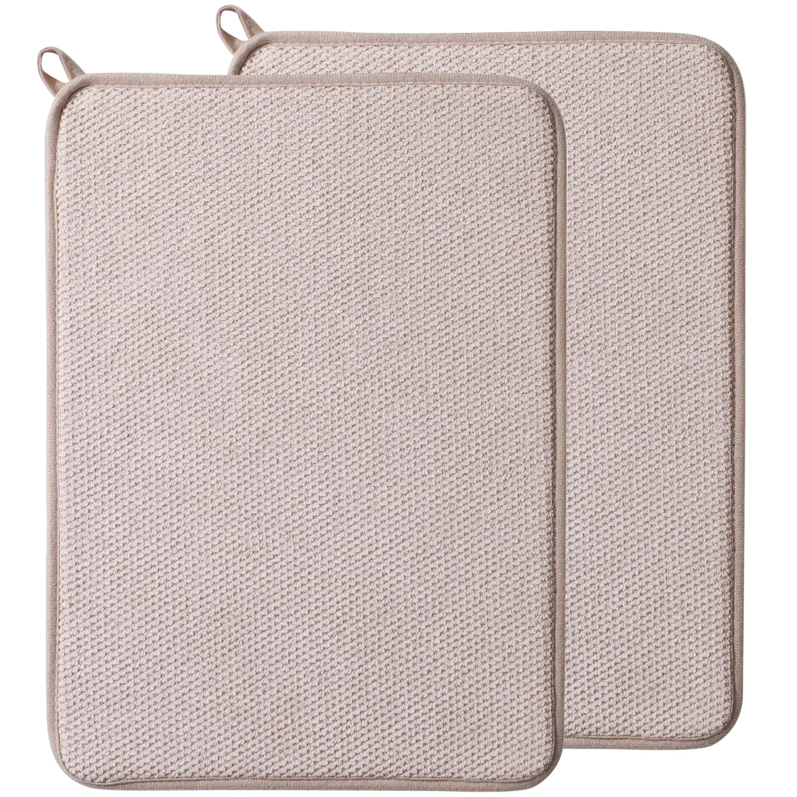 Tapis égouttoir en microfibre Woobroo beige parfait pour cuisiner au sec