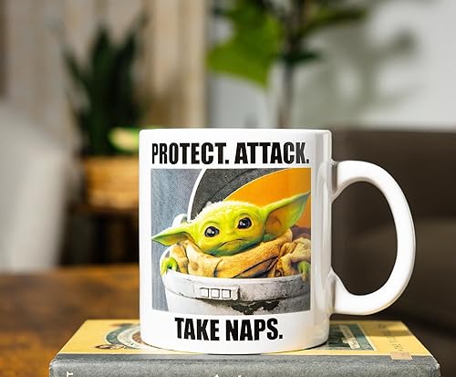 Miniatura 68 de Silver Buffalo Star Wars The Mandalorian Repeat Poses - Taza de café de cerámica estilo campista, 20 onzas Repetir Poses