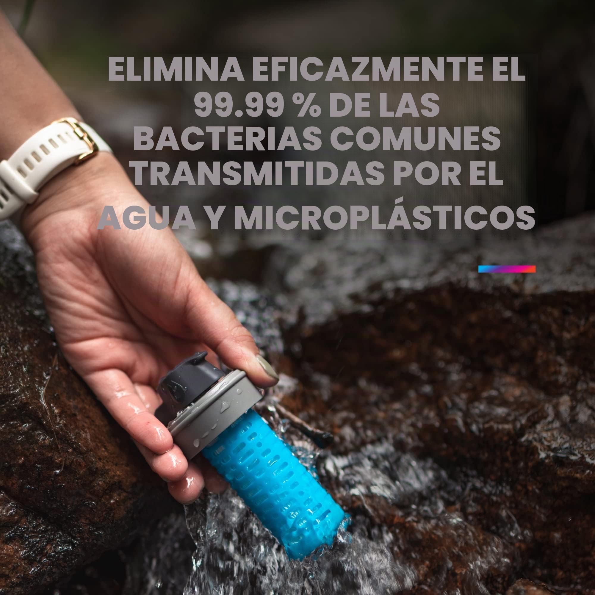 HydraPak - Tapa de filtro de 42 mm, accesorio de filtración de agua, flujo rápido, perfecto para senderismo, deportes de resistencia, camping, viajes y preparación para emergencias