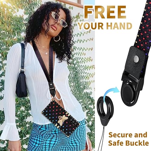 Miniatura 4 de Loheckle Funda para Samsung Galaxy Note 20 Ultra de 6.9 pulgadas para Samsung Galaxy Note 20 Ultra con soporte de anillo y cordón, diseño floral de