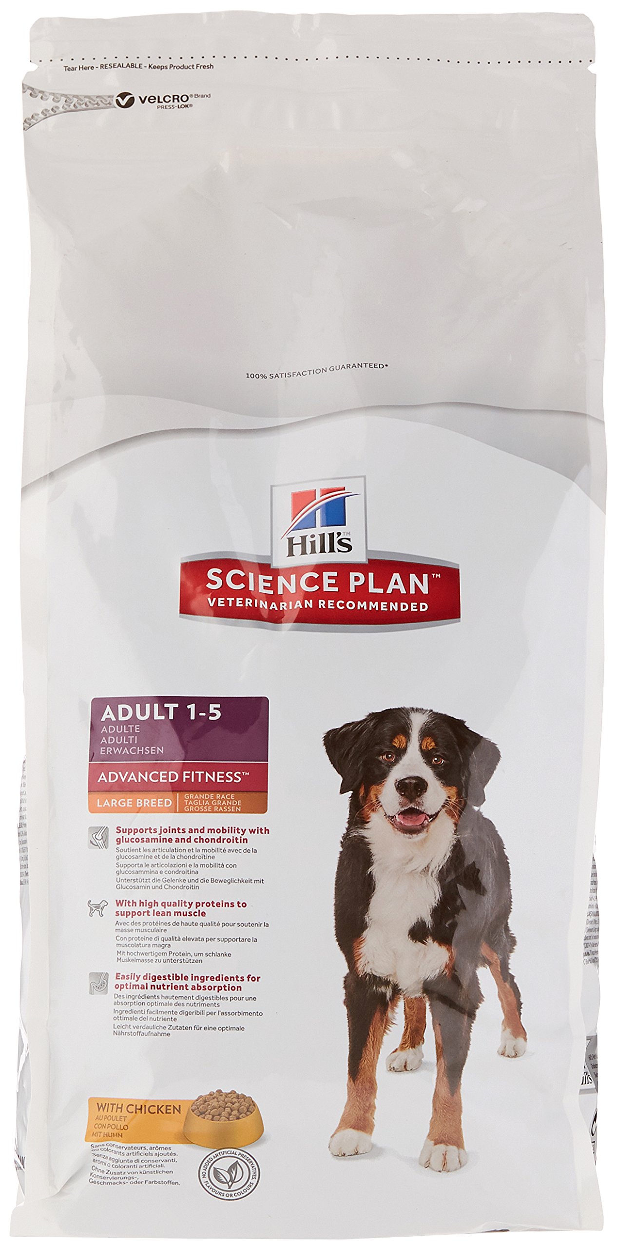 Hills Pet Nutrition Science Plan Canine Adult Advanced Fitness Dry Dog Food Large Breed Chicken 3kg