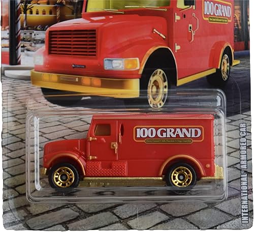 Miniatura 2 de Matchbox Molde a presión con temática de caramelo (coche blindado internacional, rojo)