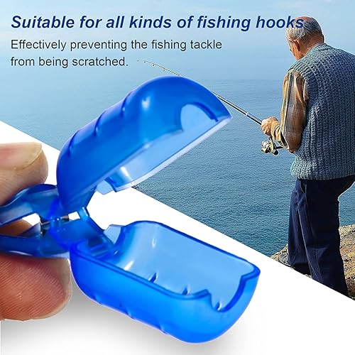 Miniatura 5 de 10 piezas EVA cubierta de gancho de pesca de anzuelo de pesca, bonetes de calamar jig gancho protector caso caja aparejos de pesca herramientas