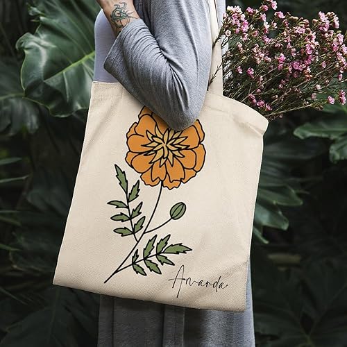 Miniatura 8 de Bolso de mano personalizado de la flor del nacimiento del mes del nacimiento