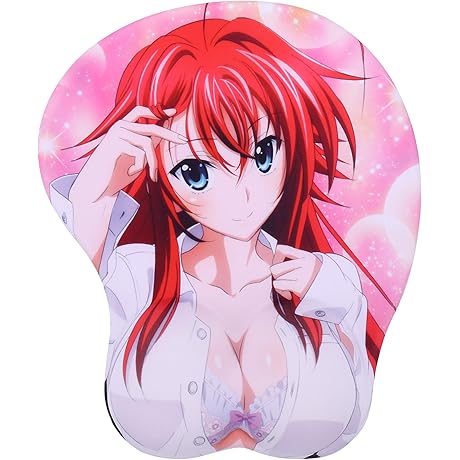 High School DXD Mouse Pad with Wrist Rest - Rias Gaming 3D Mousepads 2Way Skin