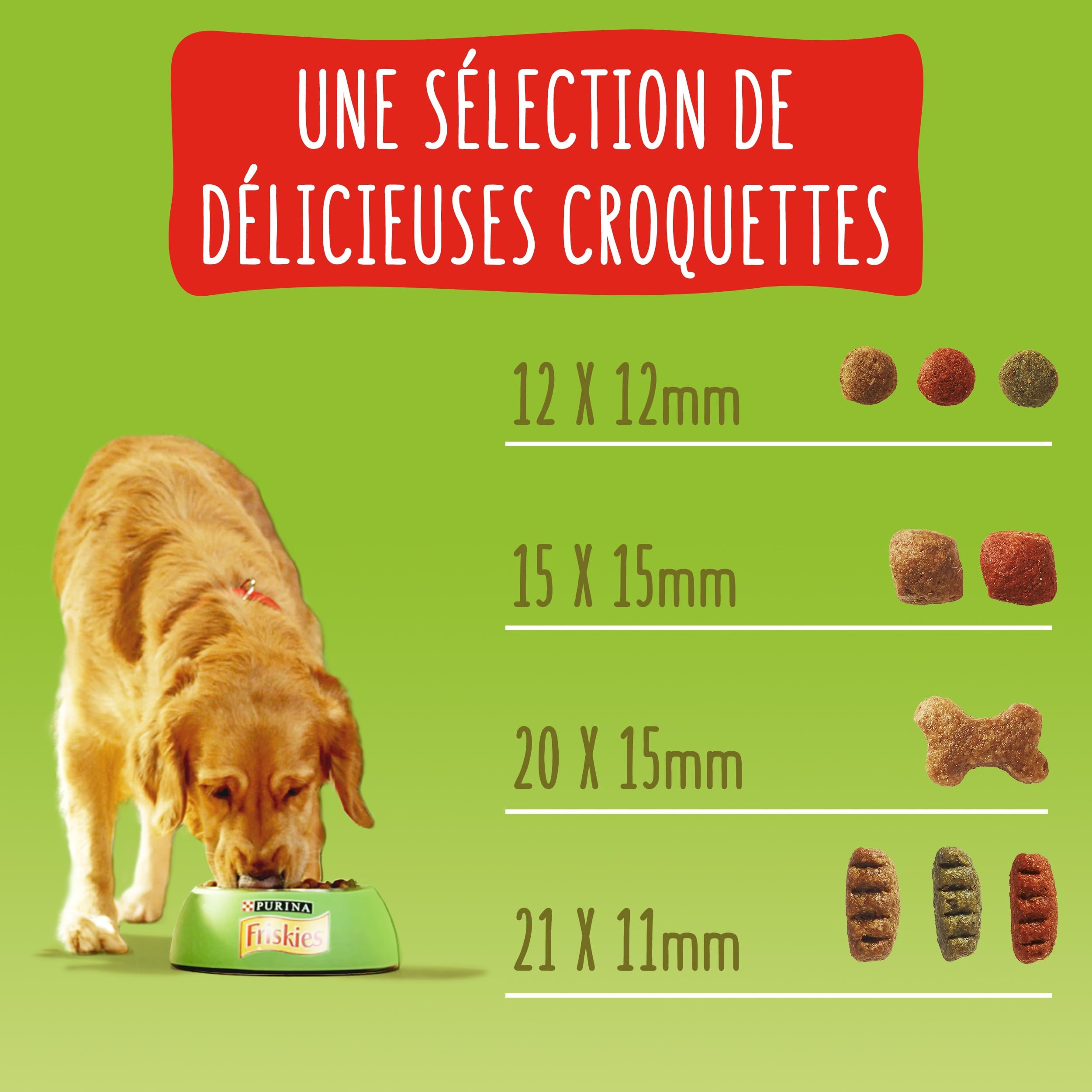 FRISKIES | Active | Chien | Croquettes pour Chiens Adultes | au Boeuf | Aide à Maintenir Un Niveau d'énergie élevé | Sac | 12 KG