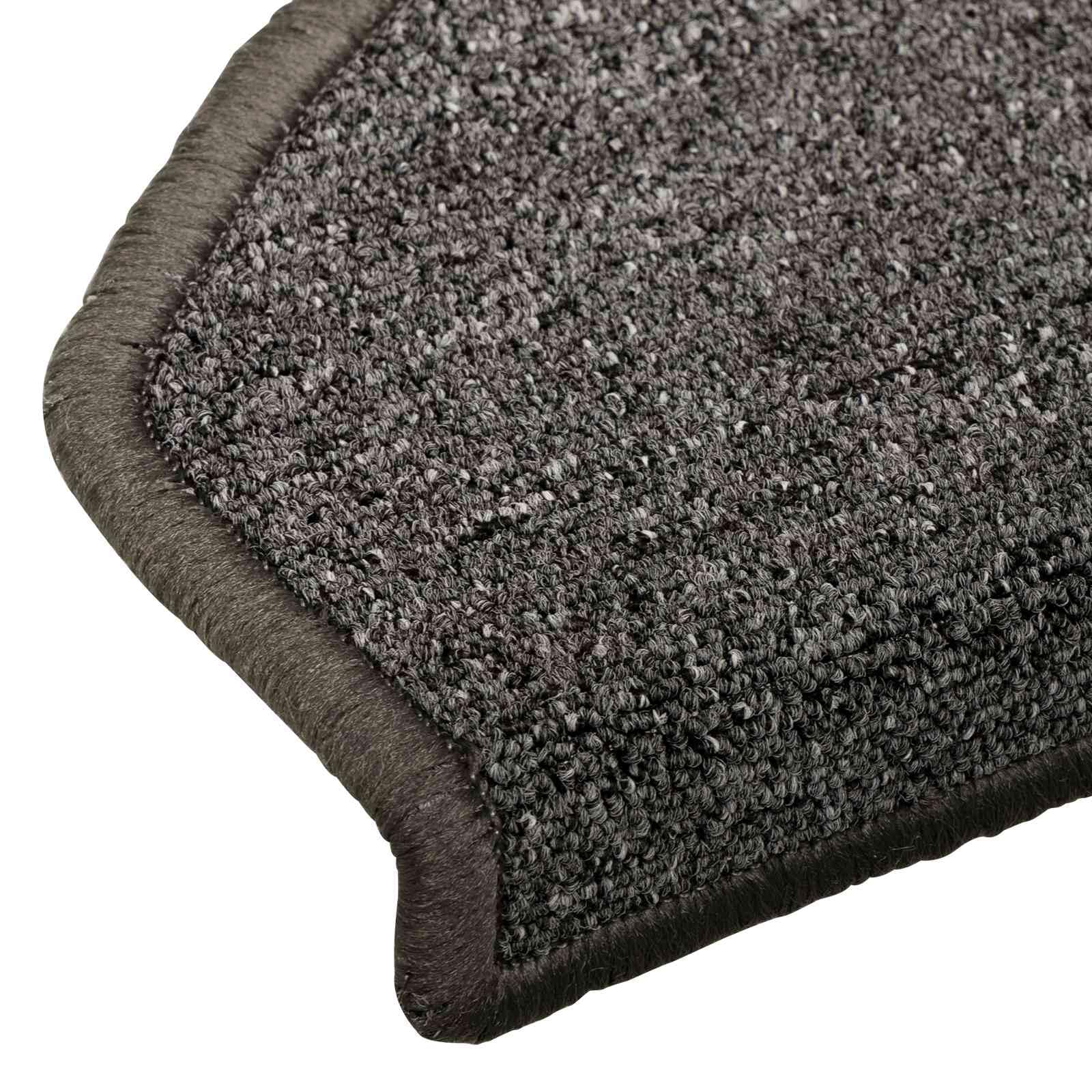 Mangloder Lot de 15 protections d'escalier autocollantes, demi-cercles, gris foncé, en velours 100 % polypropylène, 80 x 24,5 cm, antidérapants, insonorisants, lavables pour escaliers en bois