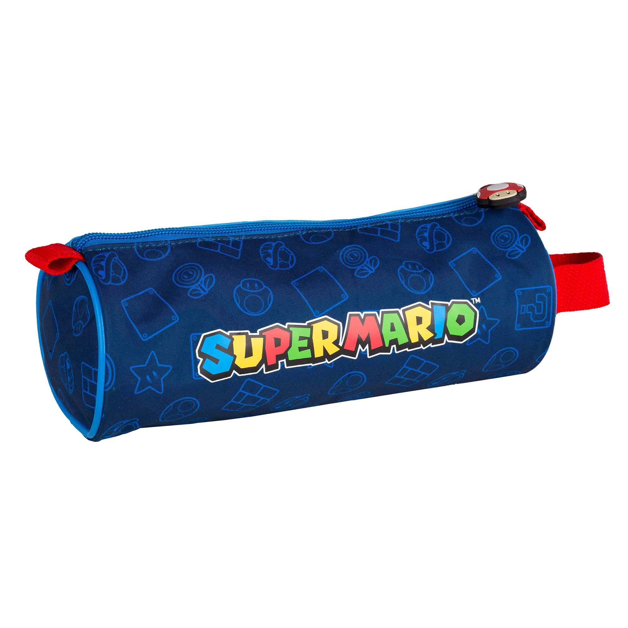 Toybags Super Mario Federmäppchen – Rund, 22 X 8 X 8 Cm, Offizielle Lizenz, Mehrfarbig, Für Schule & Freizeit