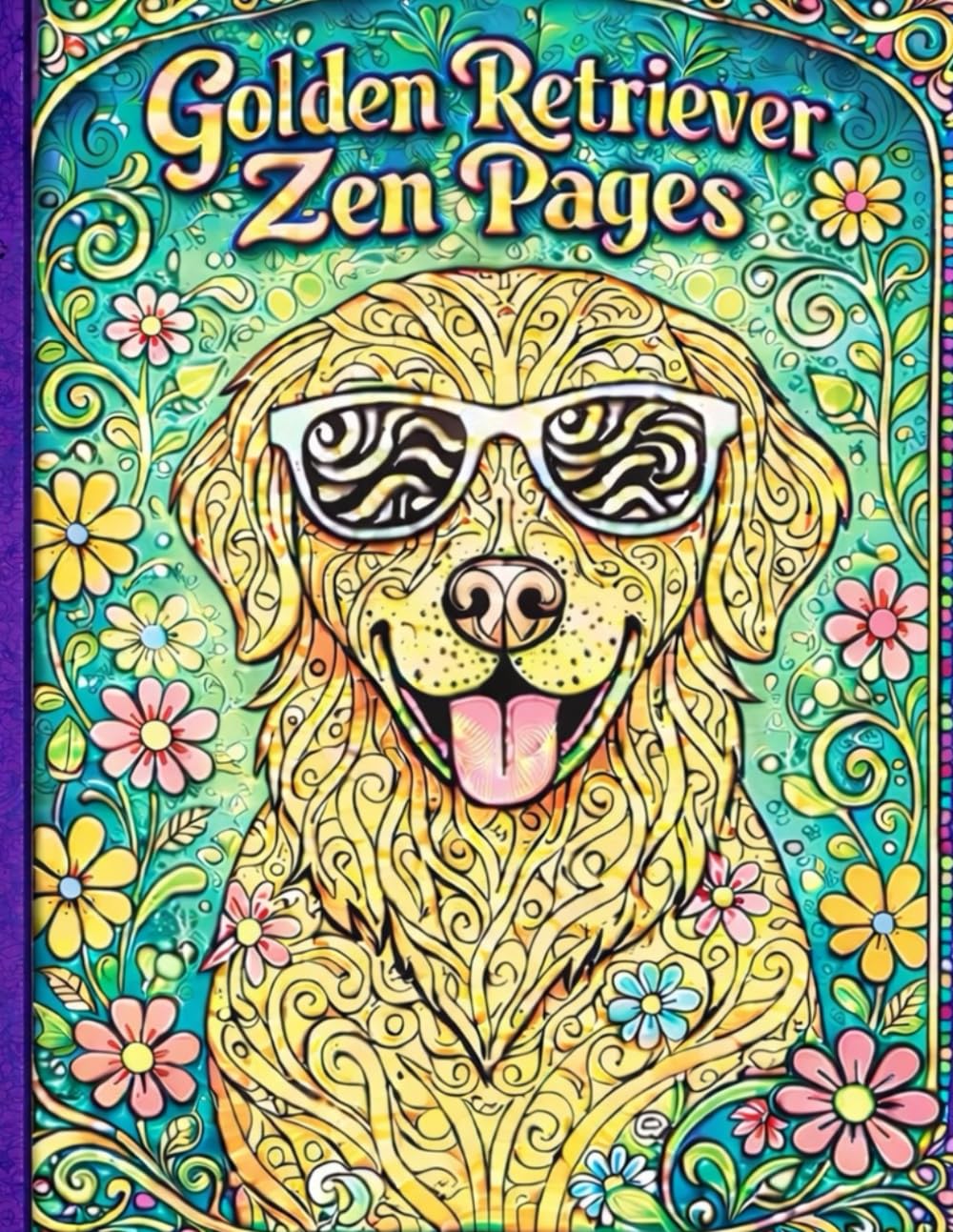 Golden Retriever Zen Pages: 25 Relaxing Designs for Coloring Relaxation