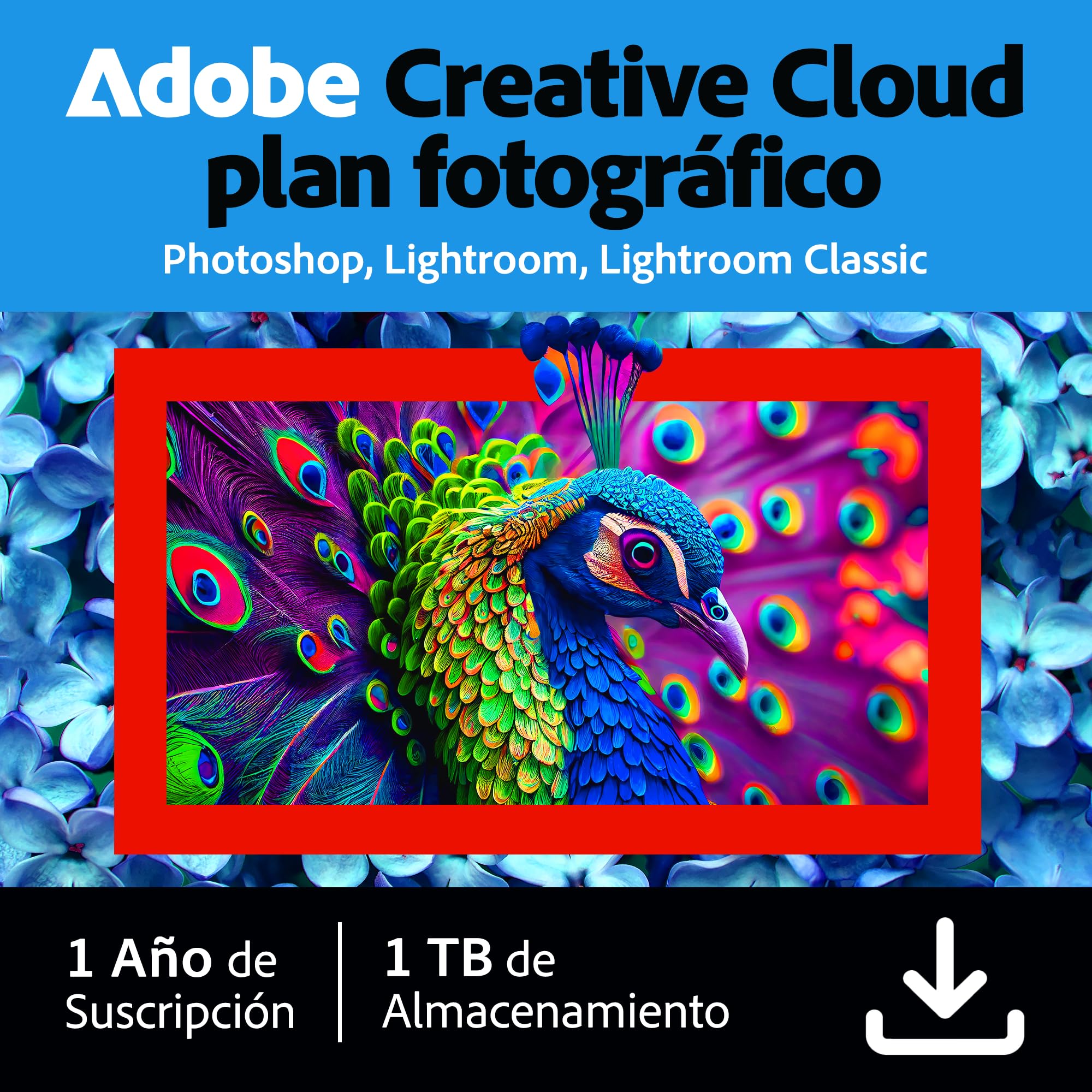 Creative Cloud Photography plan | with 1TB | 1 Año | PC/Mac | Código de activación enviado por email
