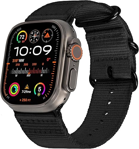 Carterjett - Correa para Apple Watch 1.732pulgadas, 1.654pulgadas, 1.575pulgadas, 1.496pulgadas, nailon NATO, correas iWatch, mujeres y hombres, 12