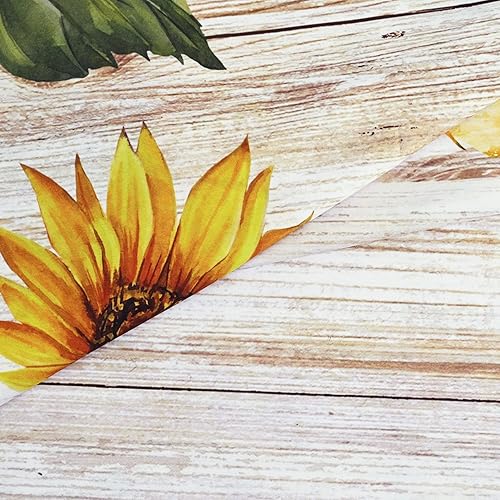 Miniatura 3 de RosieLily Cortina de ducha de girasol, juego de cortinas de ducha rústicas florales de girasol y mariposa con 12 ganchos, cortina de ducha de