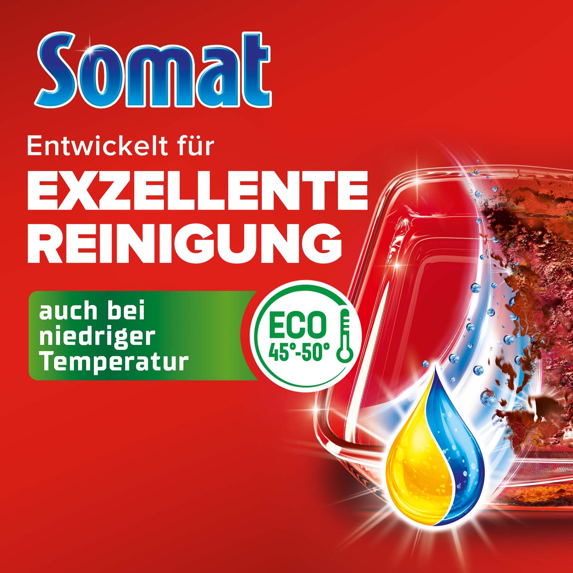Somat Excellence Duo Power Gel (10 x 58 Spülgänge) Spülmittel für die Spülmaschine für strahlend sauberes Geschirr auch im Eco-Programm & bei niedrigen Temperaturen, Zitrone & Limette