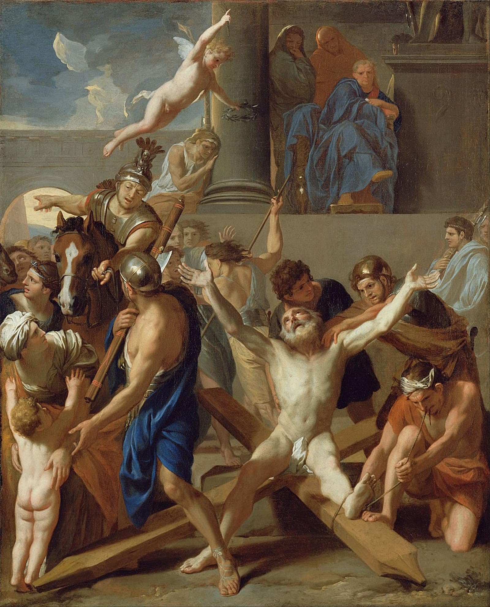 SERENDIPITP Aesthetic Poster Photo Wall Print Retro Picture the Martyrdom of St Andrew by Charles Le Brun Modern Wall Artwork for Home Decor 60x90cm