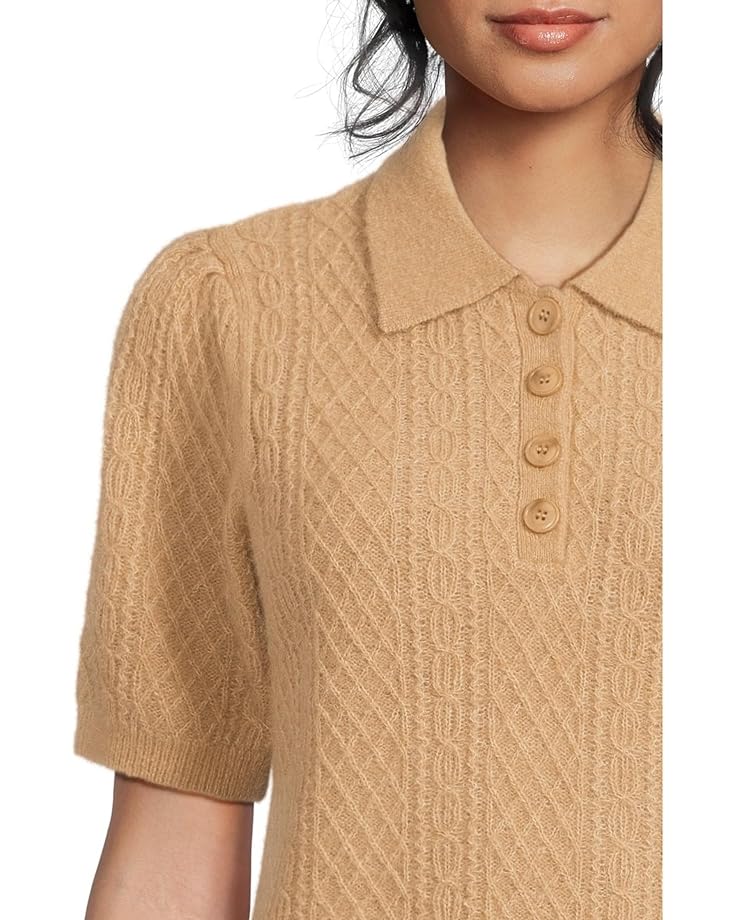 Lilla P Mixed Stitch Elbow Sleeve Polo - #4 of 5