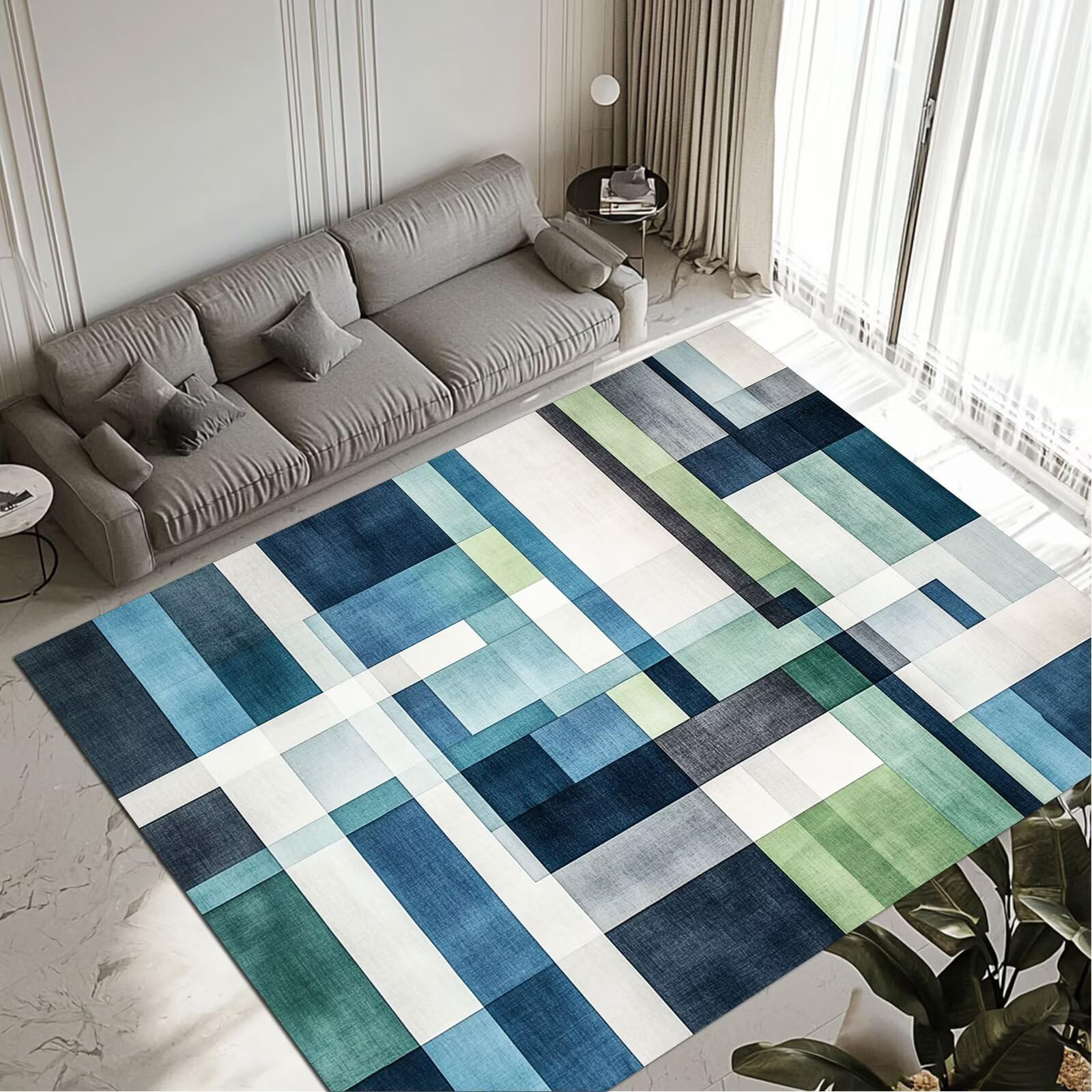 Tapis modern imperméable 60x90cm lavable pour cuisine et bureau