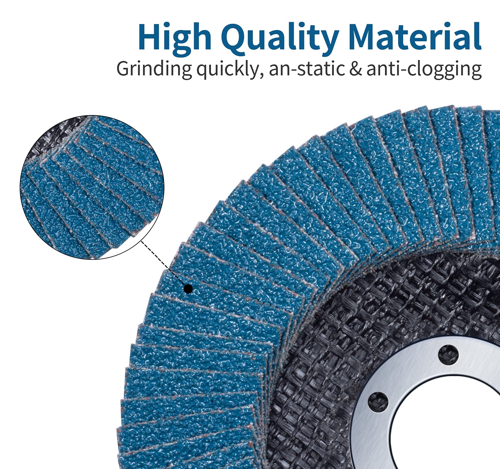 Dischi lamellari abrasivi da 125 mm, grana 40/60/80/120, tipo 29, 20 confezioni di dischi abrasivi per smerigliatrice angolare per smerigliatrice angolare per levigatura di metallo e legno