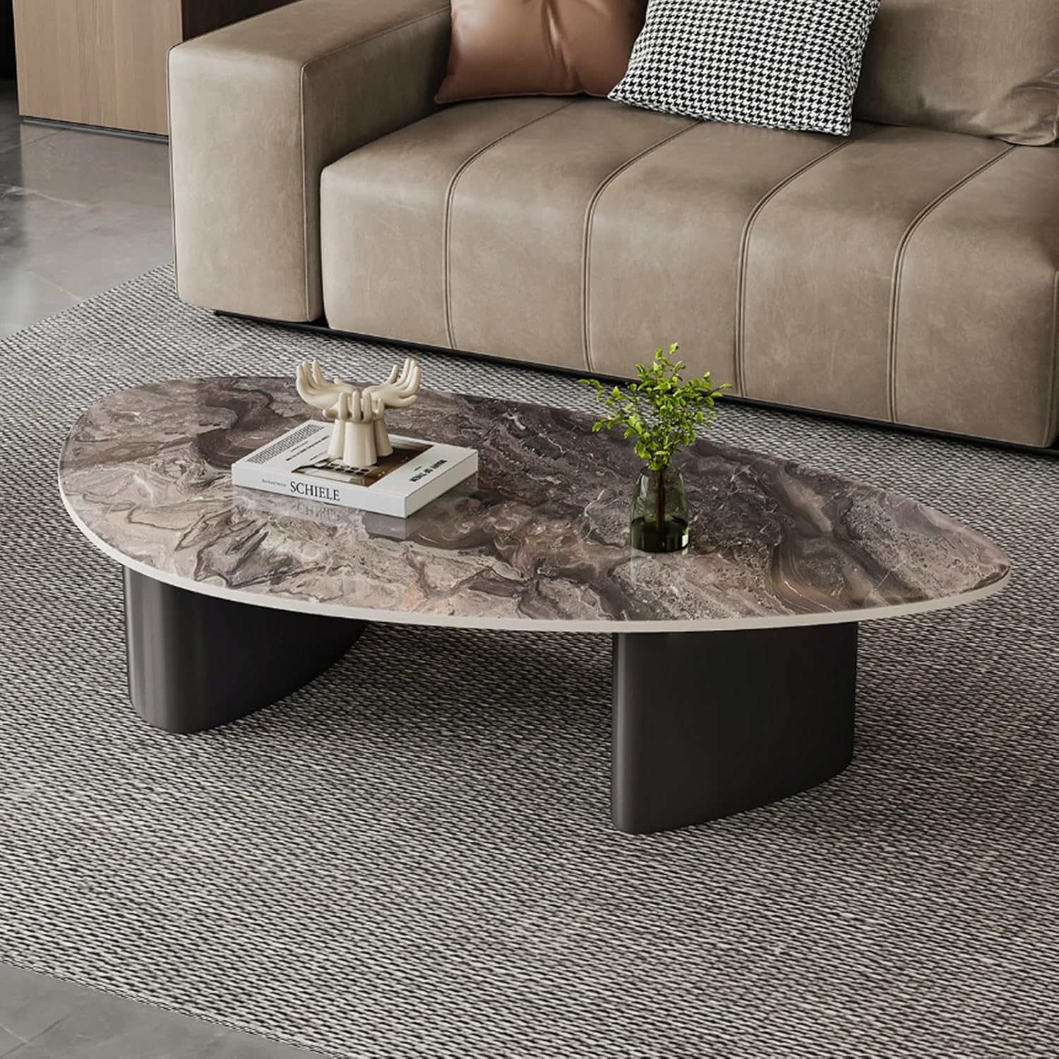 for Living Room,Home use,Modern Minimalist Style,Stone Slab Coffee，Small Apartment,Simple and homeSuitable Kitchens,Rooms,and Offices(B,160 * 80 40cm/70.9 31.5 15.7i