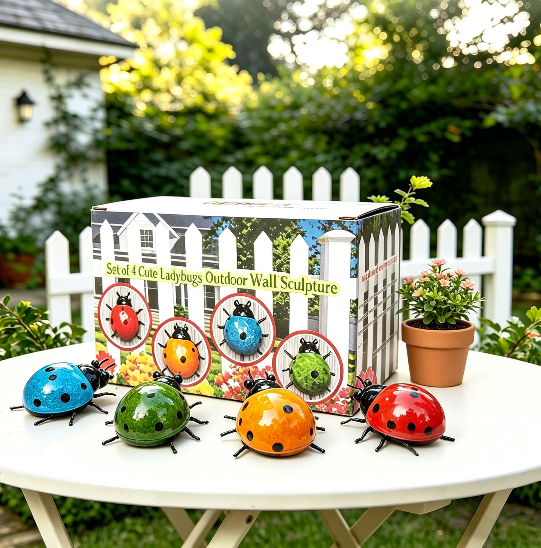 Amazon.com : GIFTME 5 Metal Garden Wall Art Decorative Set of 4