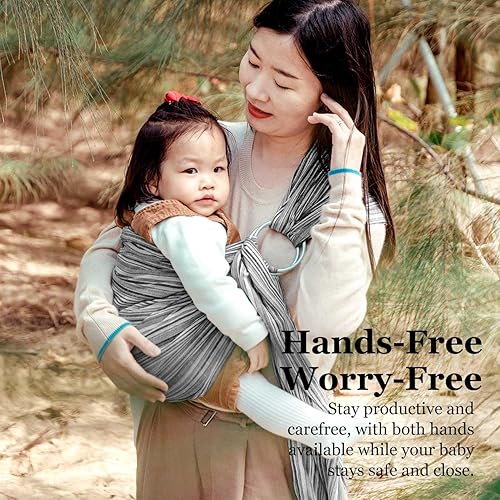 Miniatura 4 de Portabebés de algodón suave, portabebés de algodón suave para recién nacidos a niños pequeños, portabebés para padres de talla grande, regalo