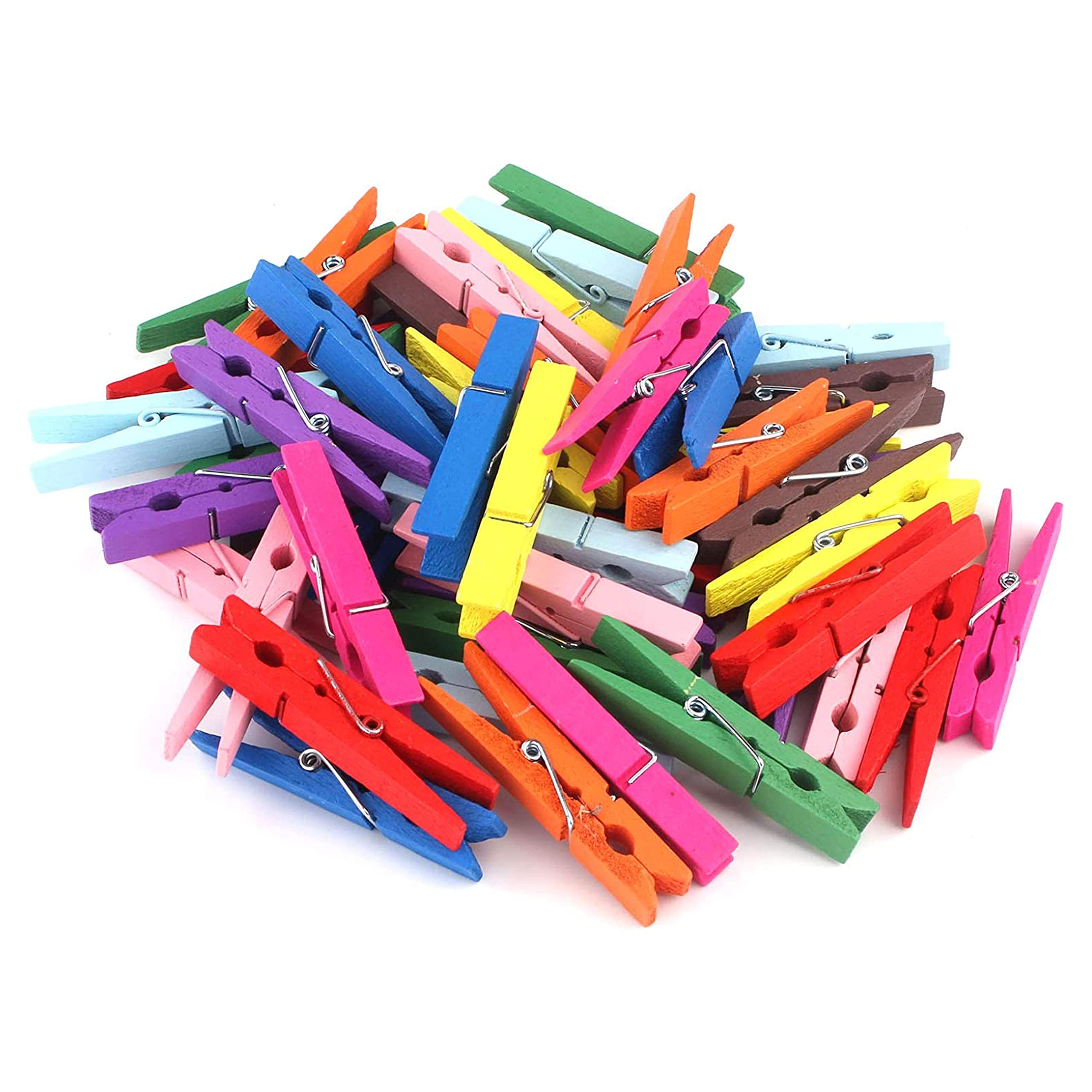 Lakeer 50 Pcs Colourful 45mm Wooden Clips for Photo Hanging/Holding, Party Decoration, Wall Hanging, Craft DIY Work Home Decoration Pack of 50 Clips (B08HVZ6FNQ) Amazon Price History, Amazon Price Tracker