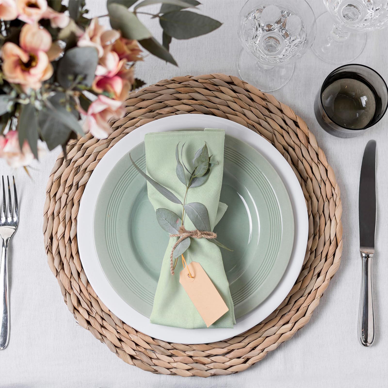 Produktbild von 40 Stück Wald-Themen Papierservietten 2-lagig – 16,5x16,5 Cm, Rustikales Design Für Winter-Partys