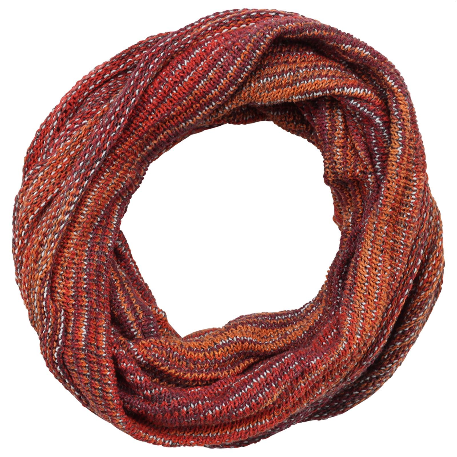 Freak Scene Multicolored Tube Scarf - Loop Scarf - 66 Cm - Red Shades Striped
