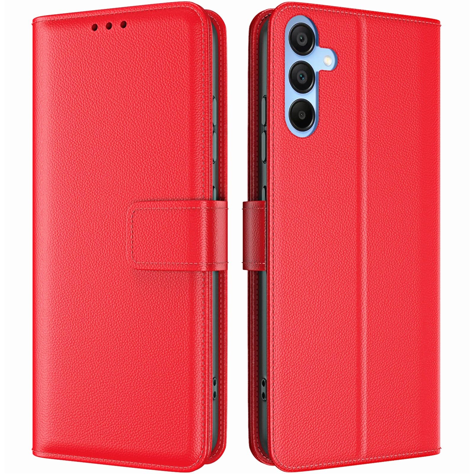 TQIAHF for Samsung Galaxy A35 5G Case Leather Wallet Phone Case Cover with Card Holder Slots Magnetic Flip Case Shockproof Folio Folding Stand Book Style Phone Cover for Samsung Galaxy A35 5G,Red