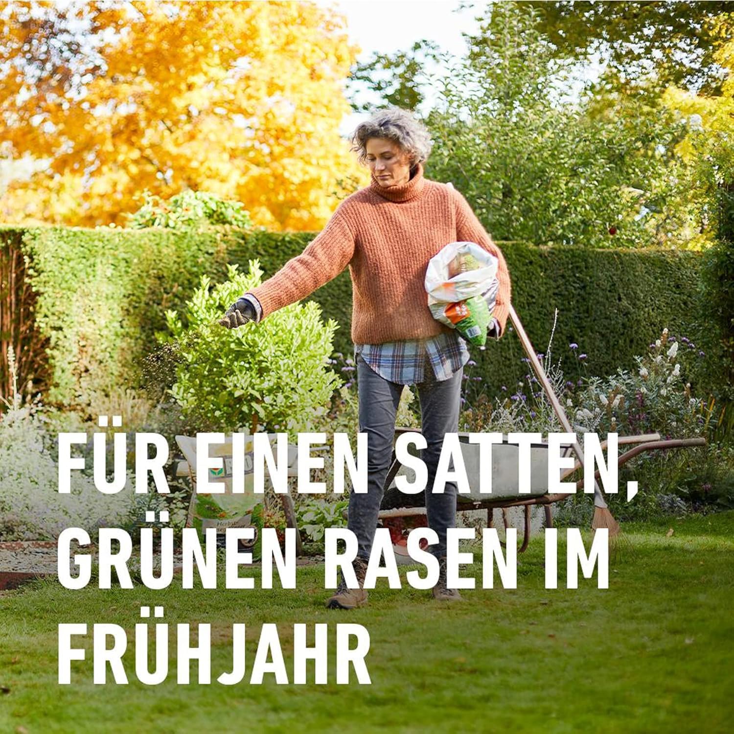 COMPO BIO Herbst-Rasendünger als Stärkung für den Winter und für einen grünen, gesunden Rasen im Frühjahr 20 KG für 400 m²