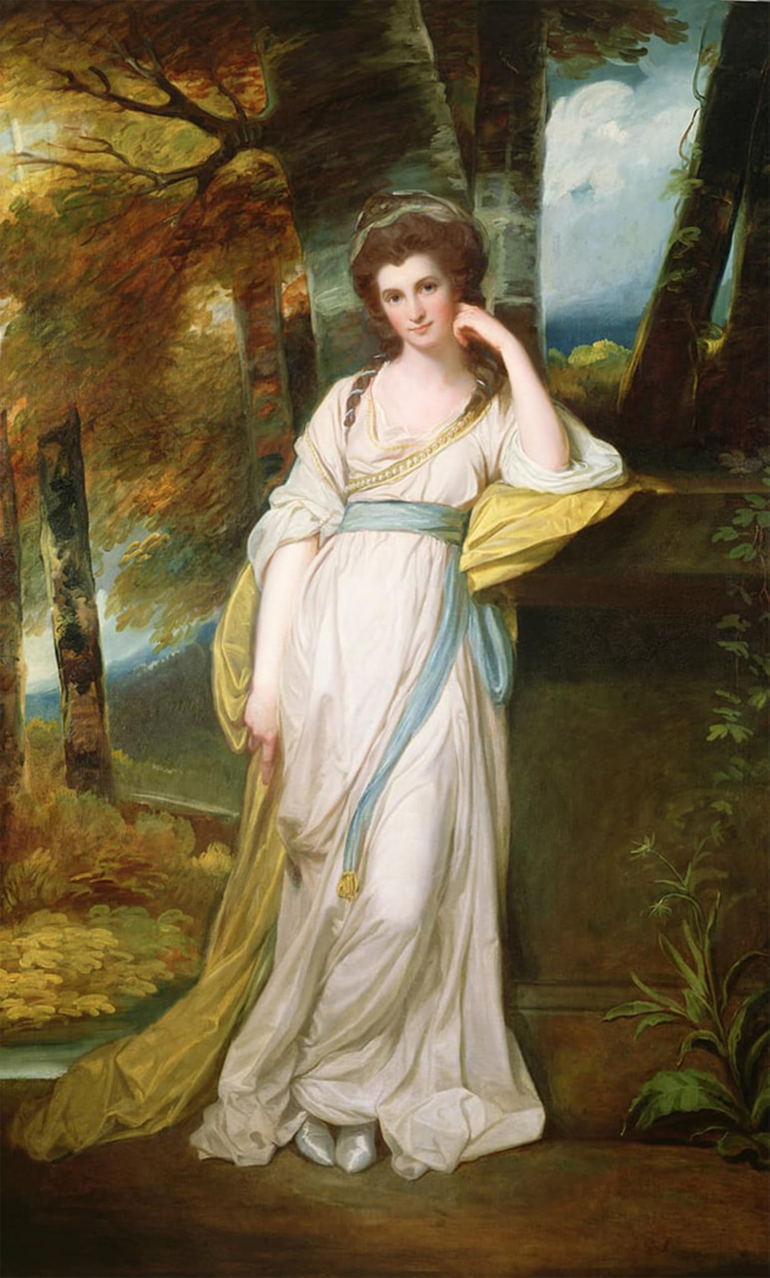 POSTERIIk Famous Modern Artwork Art Mural Portrait of Mrs Henry by George Romney Oil Paintings Pictures for Home Decor 60x90cm