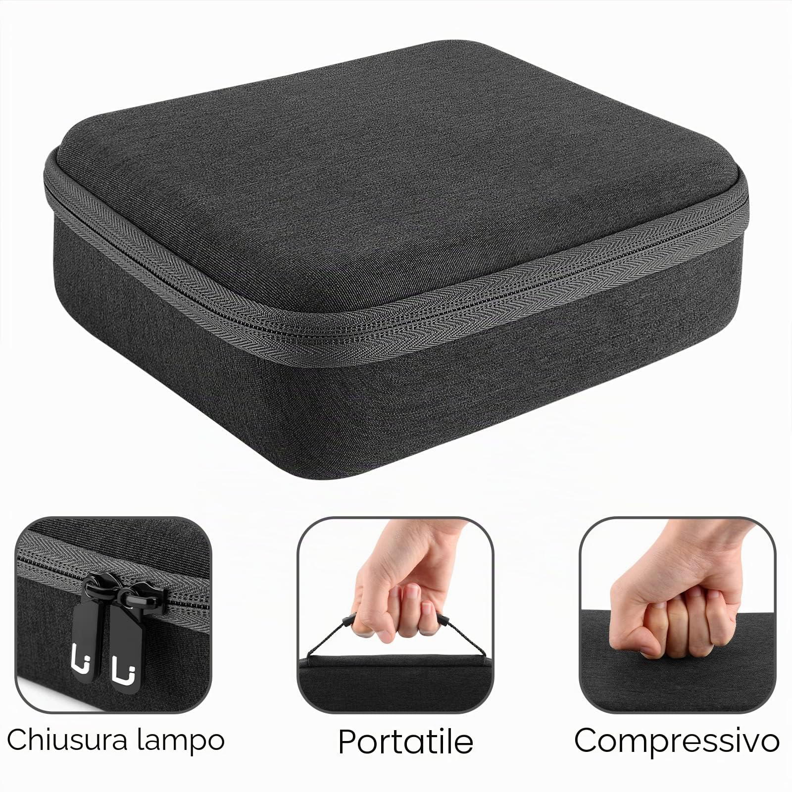 Linkidea Contenitore Rigido per Batteria, Scatola Organizer con Tester BT-168, Custodia per 76 Batterie AA AAA 9V C D