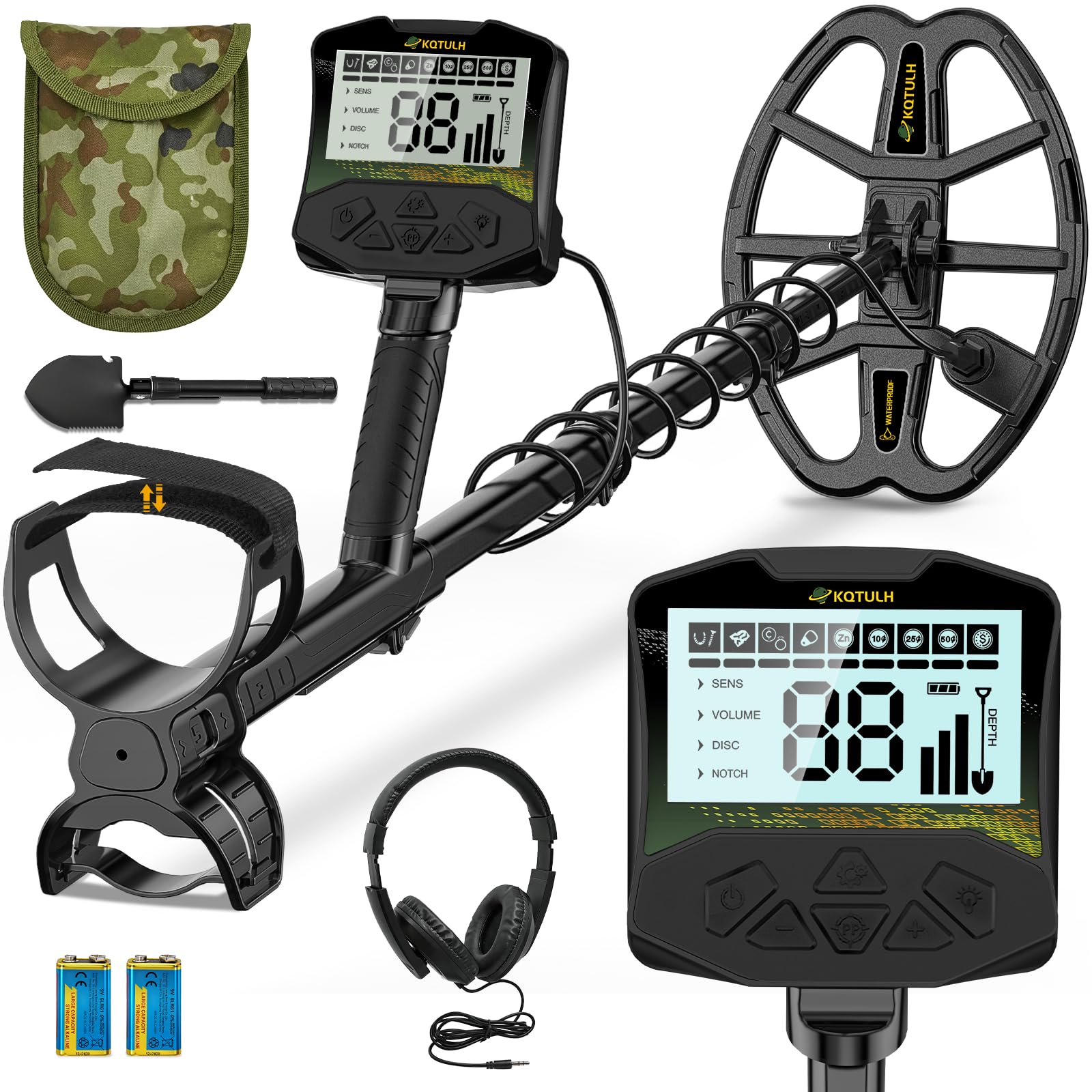 Metalldetektor – Hochpräziser Metallsuchgerät für Erwachsene mit 32,5 cm hter Suchspule, fortschrittlicher DSP-Chip, All-Metal & Disc Modes, ideal für Strand&Schatzsuche im Freien,Geschenk für Männer